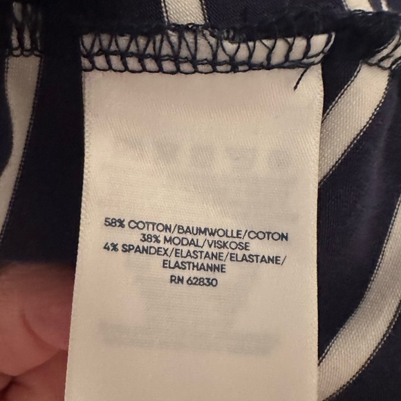 LAND’S END | Blue & White Faux Wrapped Nautical Midi Dress Size S (6-8) - Picture 4 of 6